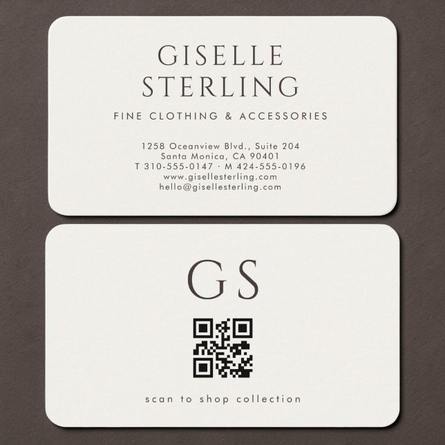 Carte De Visite Code QR de mode de boutique  (Créateur téléchargé)