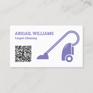 Carte De Visite Code QR de nettoyage de tapis