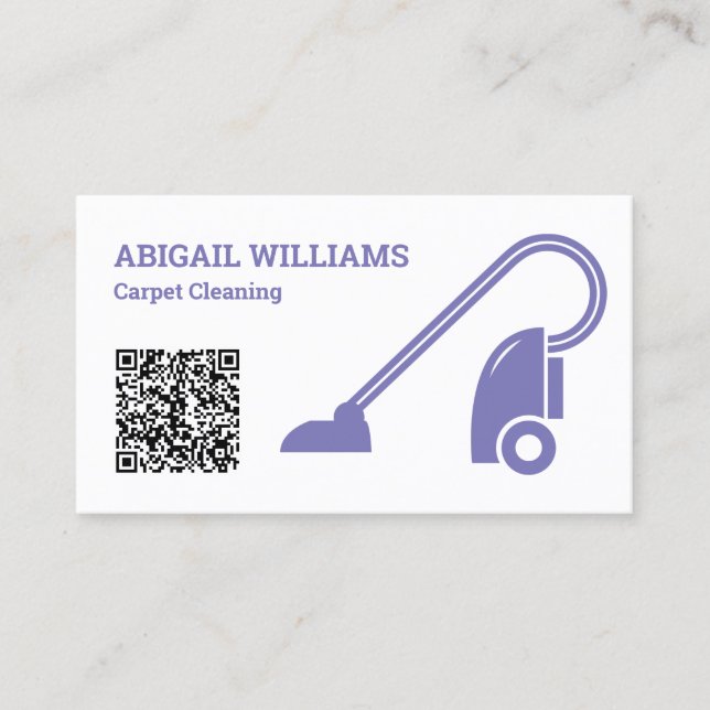 Carte De Visite Code QR de nettoyage de tapis (Devant)