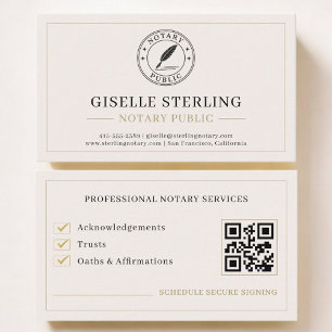 Carte De Visite Code QR de notaire public professionnel