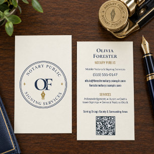 Carte De Visite Code QR de notaire public professionnel