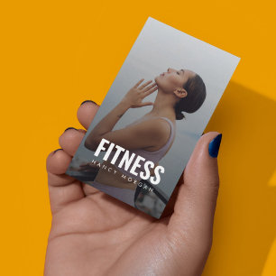 Carte De Visite Code QR de photo d'entraîneur personnel de fitness