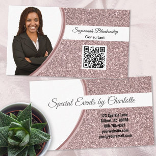 Carte De Visite Code QR de photo personnalisée pour Parties scinti