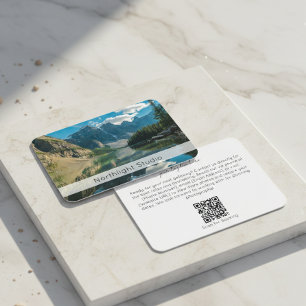 Carte De Visite Code QR de photographie moderne Appareil photo Pho