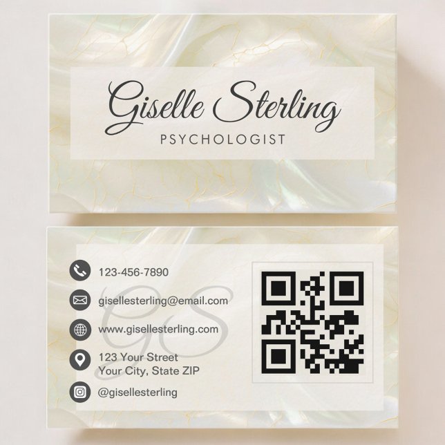 Carte De Visite Code QR de psychologue (Créateur téléchargé)