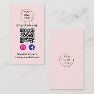 Carte De Visite Code QR de Réseaux Sociaux Modernes   Portrait Min
