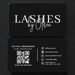 Carte De Visite Code QR de réservation pour Artiste de Cils