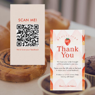 Carte De Visite Code QR de révision de la couche de gâteau de frai