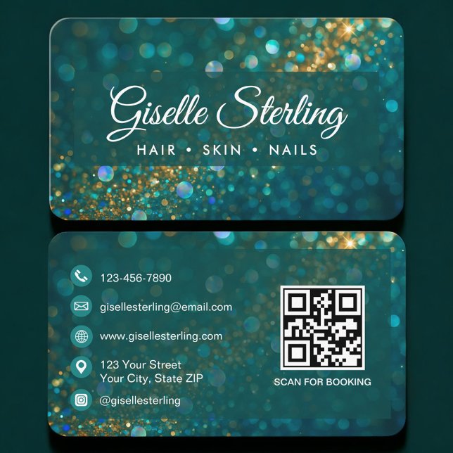 Carte De Visite Code QR de salon de beauté professionnel (Créateur téléchargé)