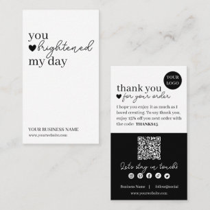 Carte De Visite Code QR de script simple moderne, Bougie de remerc