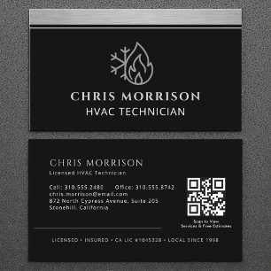 Carte De Visite Code QR de spécialiste CVC agréé 