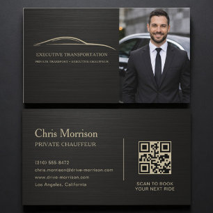 Carte De Visite Code QR de voiture de transport métallique Photo N