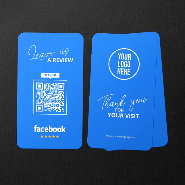 Carte De Visite Code QR des avis Facebook Lien de révision d'entre (Créateur téléchargé)