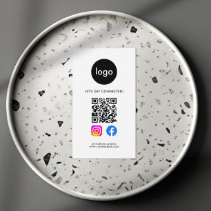 Carte De Visite Code QR des médias sociaux modernes
