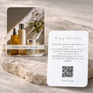 Carte De Visite Code QR des produits de la marque de soins de peau