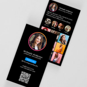 Carte De Visite Code QR d'influenceur Instagram