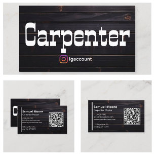 Carte De Visite Code QR du charpentier