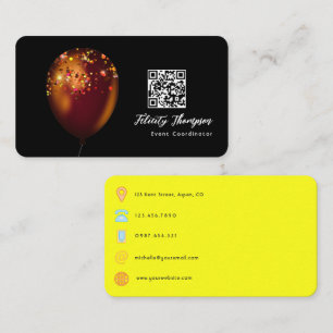 Carte De Visite Code QR du coordinateur d'événements