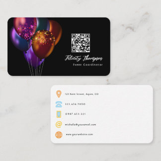 Carte De Visite Code QR du coordinateur d'événements
