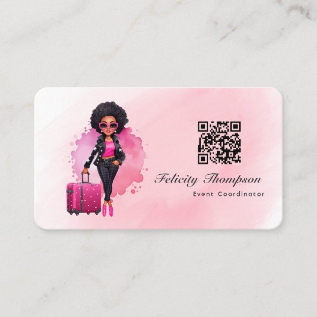 Carte De Visite Code QR du coordinateur d'événements (Devant)