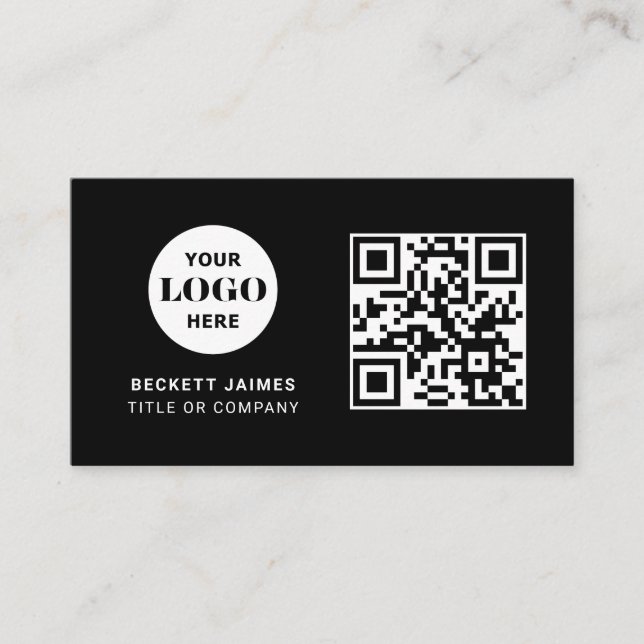 Carte De Visite Code QR du logo de l'entreprise (Devant)