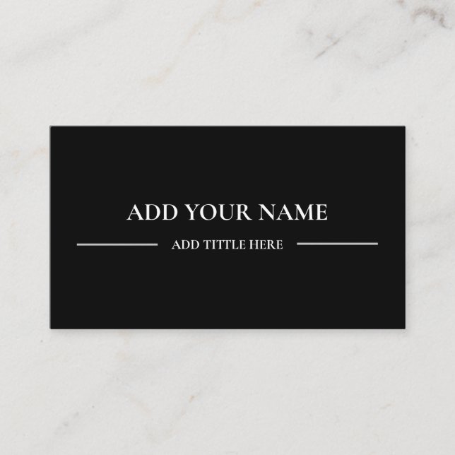 Carte De Visite Code QR du logo de l'entreprise | Noir moderne pro (Devant)