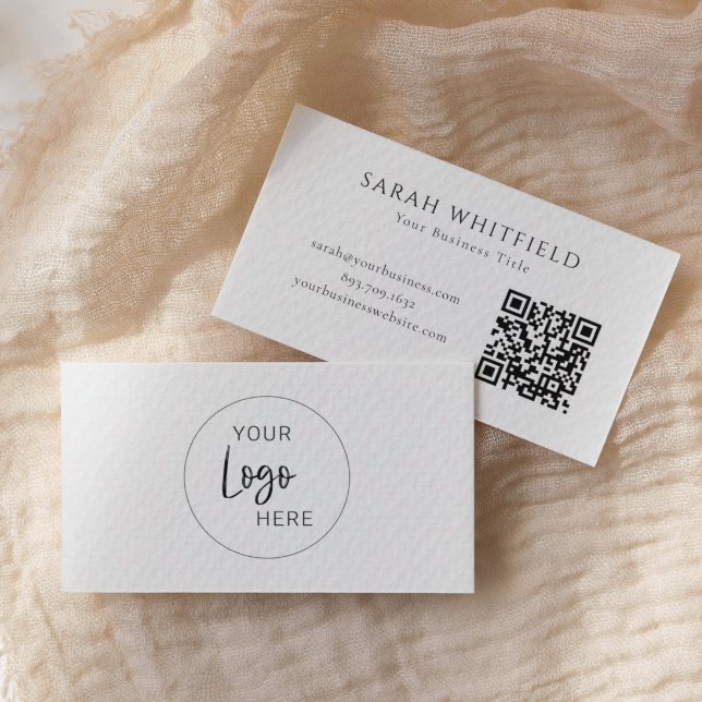 Carte De Visite Code QR du logo de votre entreprise | (Créateur téléchargé)