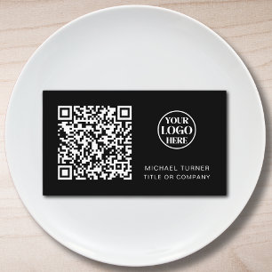 Carte De Visite Code QR du logo d'entreprise Professionnel Moderne