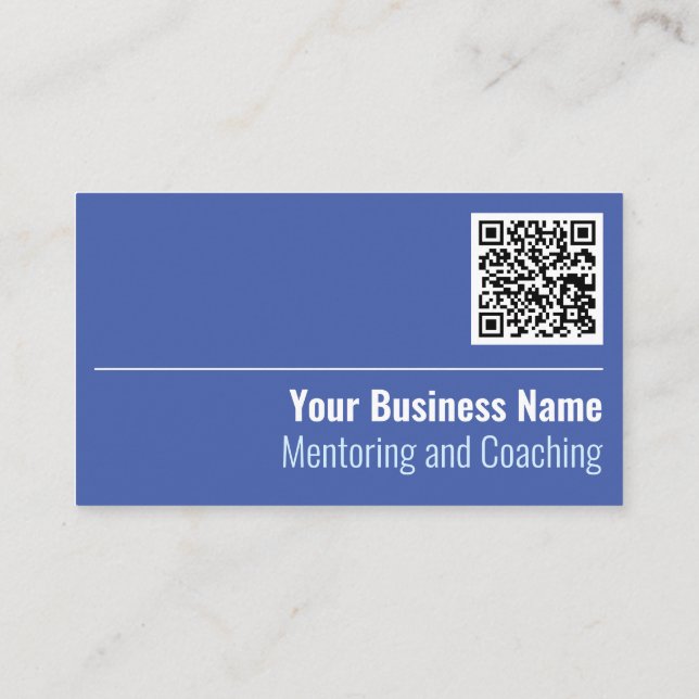 Carte De Visite Code QR du mentorat et de l'encadrement (Dos)