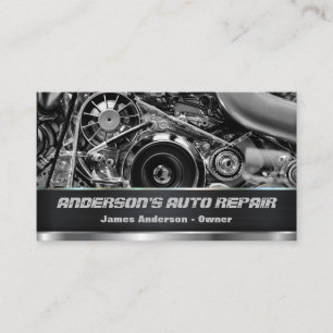 Carte De Visite Code QR du moteur de réparation automatique de voi