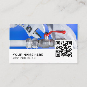 Carte De Visite Code QR du plombier