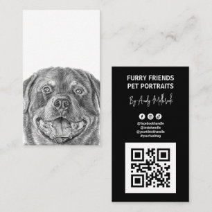 Carte De Visite Code QR du Portrait d'animal