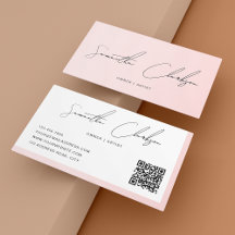 Code QR du script manuscrit Blush Pink simple