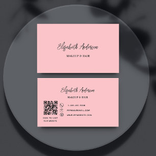 Carte De Visite Code QR du script rose