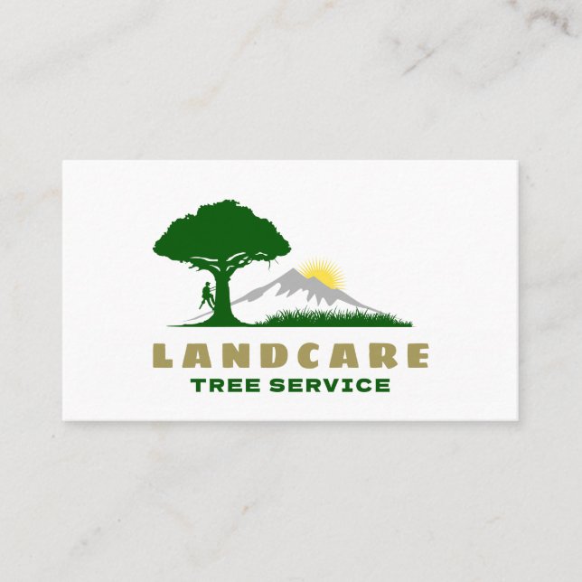 Carte De Visite Code QR du service d'ajustement d'arbre profession (Devant)