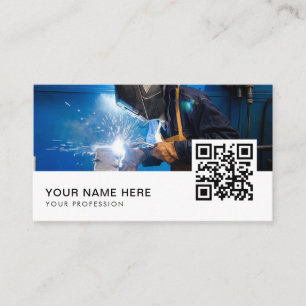 Carte De Visite code QR du soudeur