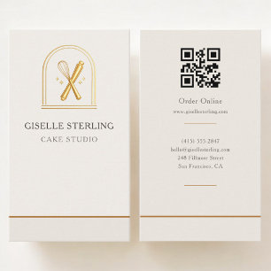 Carte De Visite Code QR du Studio de Gâteaux