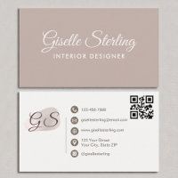 Code QR élégant du concepteur d'intérieur Blush Ma