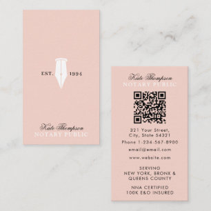 Carte De Visite Code QR élégant et classe d'agent de signature not
