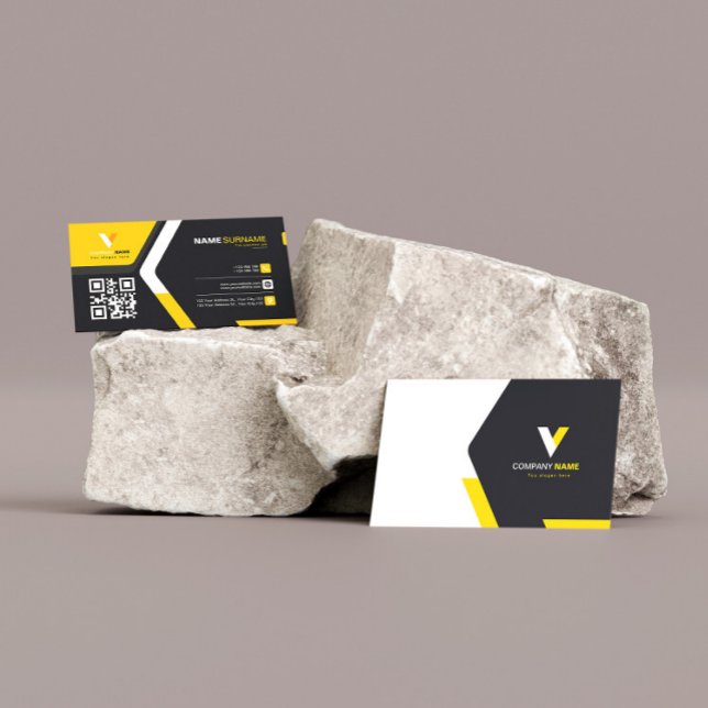 Carte De Visite Code Qr élégant moderne (Créateur téléchargé)