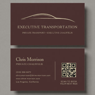 Carte De Visite Code QR élégant pour conducteur professionnel