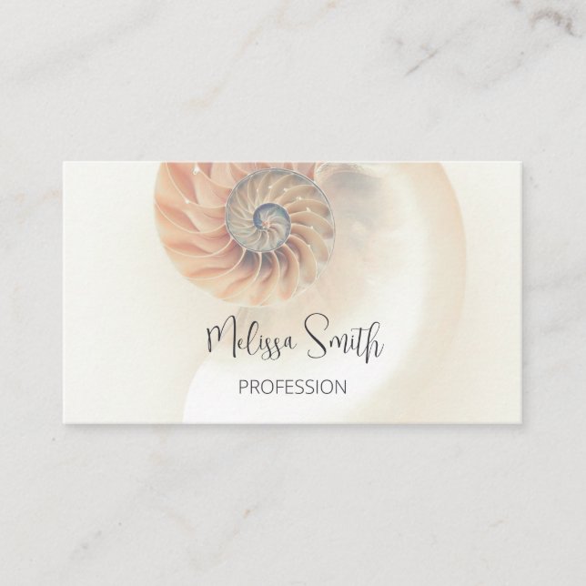 Carte De Visite Code QR | Elegant Shell Professional (Devant)