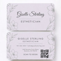 Code QR Esthéticienne Fleur de Lilas Violet