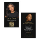 Code QR Esthéticienne Or Luxe Beauté Noir