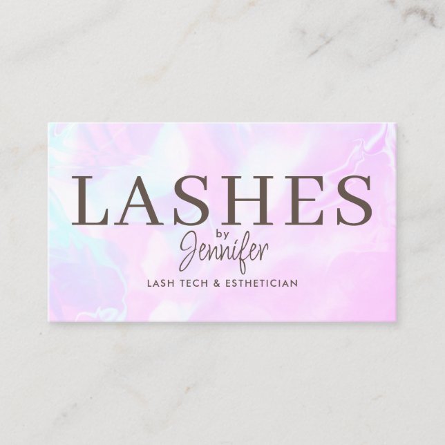 Carte De Visite Code QR Extensions de cils Luxe Moderne Tendance (Devant)