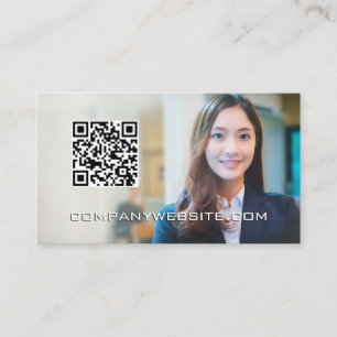 Carte De Visite Code QR   Femme d'affaires