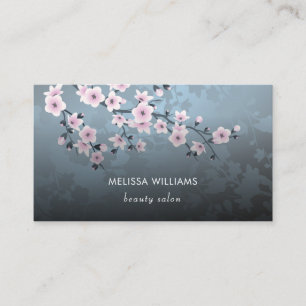 Carte De Visite Code Qr   Fleur noire de cerisier