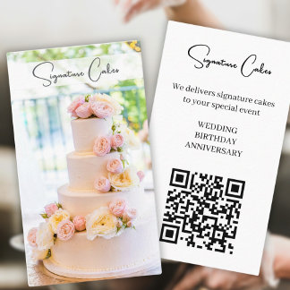 Carte De Visite Code QR gâteaux et restauration