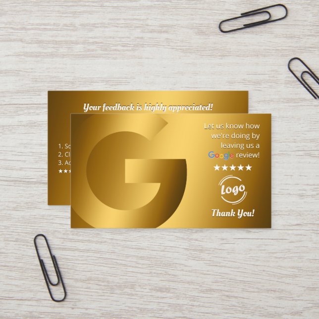 Carte De Visite Code QR Google Review (Devant/Arrière en situation)