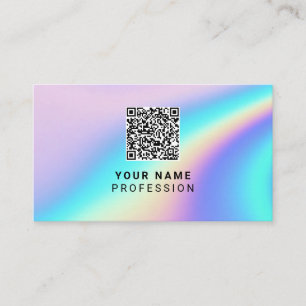 Carte De Visite Code QR holographique personnalisé